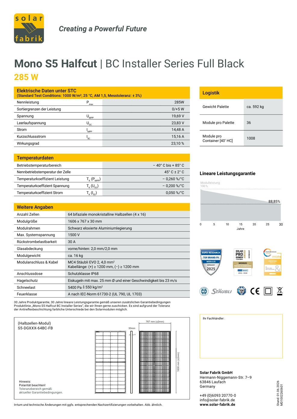 Balkonanlage Set 1140 Watt