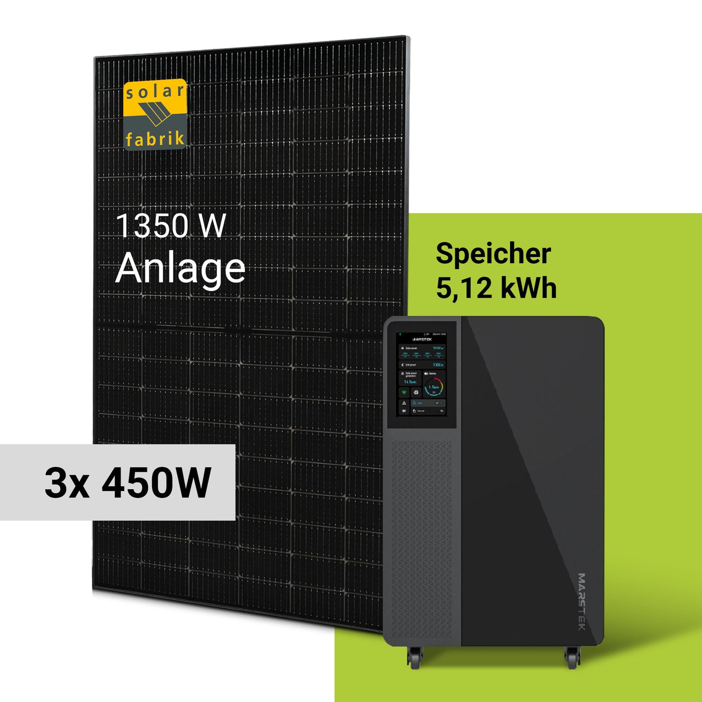 Stecker-Solaranlage 1.350 Watt, inkl.5.120 Wh Speicher
