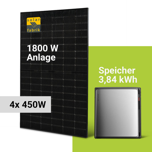 Stecker-Solaranlage 1.800 Watt, inkl. 3.840 Wh Ecoflow STREAM Ultra X Speicher
